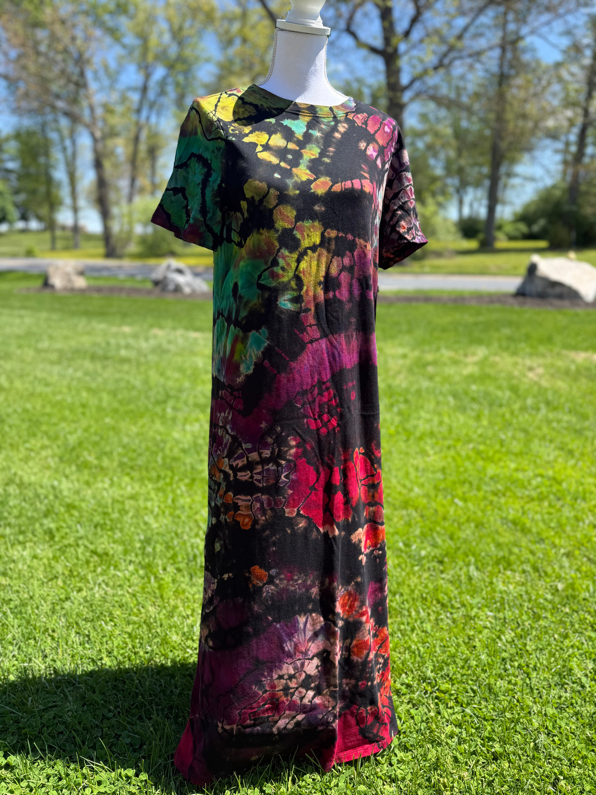 Reverse Dye Maxi T-Shirt Dress Size Small, alternate view 2