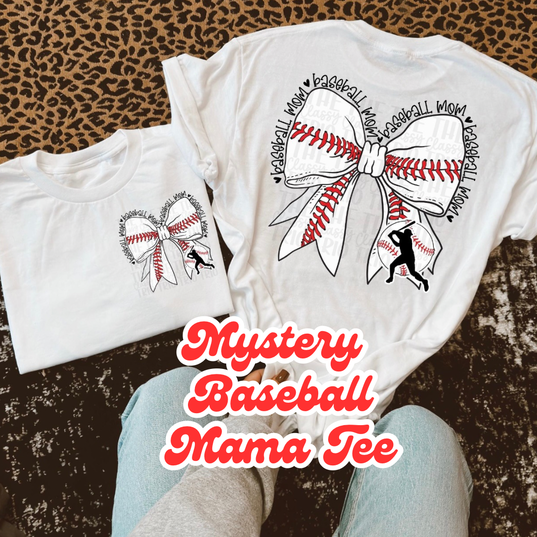 Mystery Baseball Mama Tee — Floorboard Findings Boutique