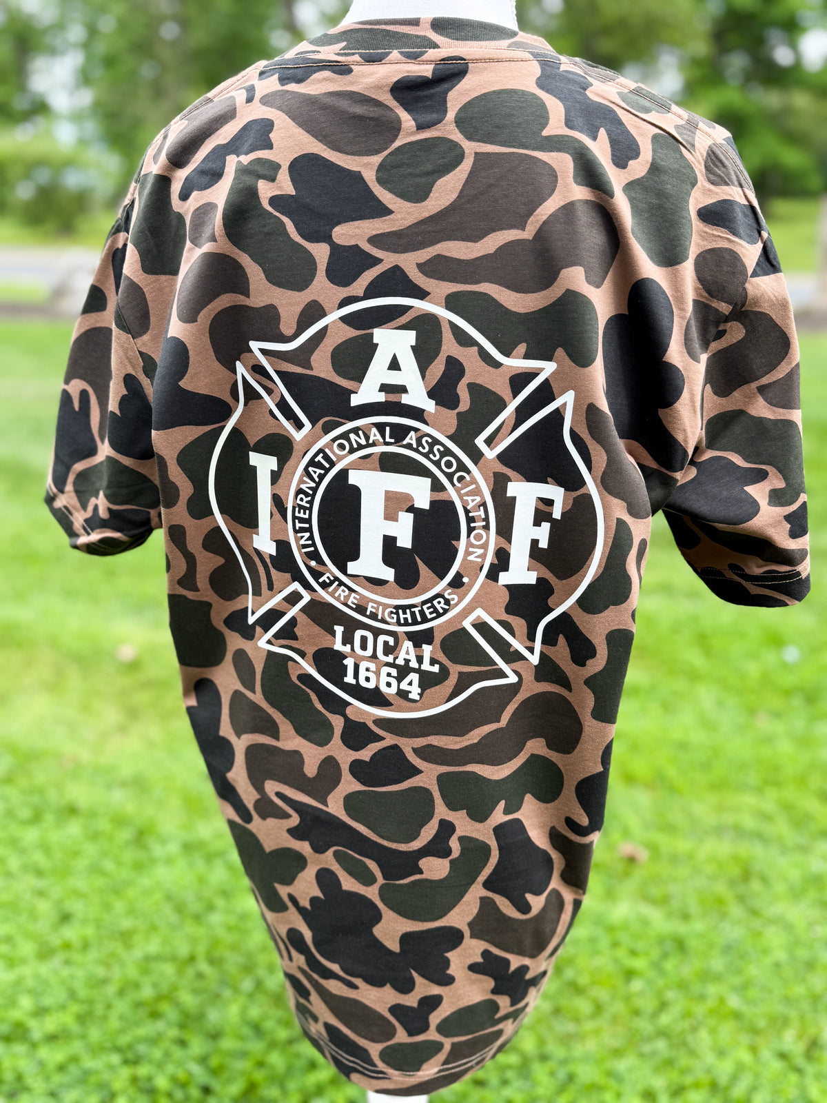 Duck Camo IAFF 1664 Short/Longsleeve Tee
