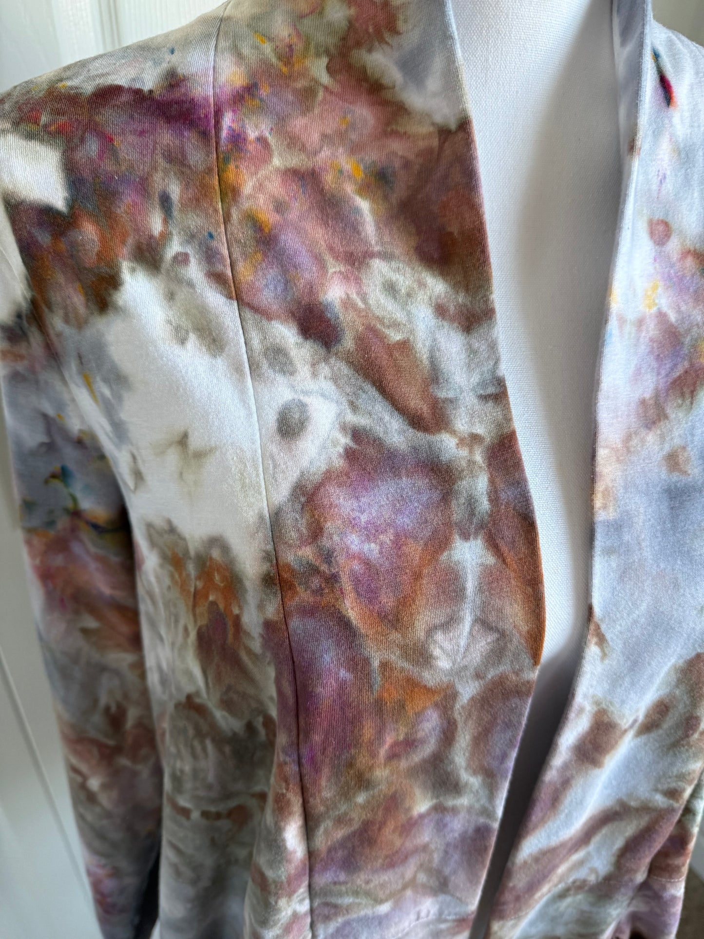 Grey Mist Ice Dye Stretch Cardigan Size LG