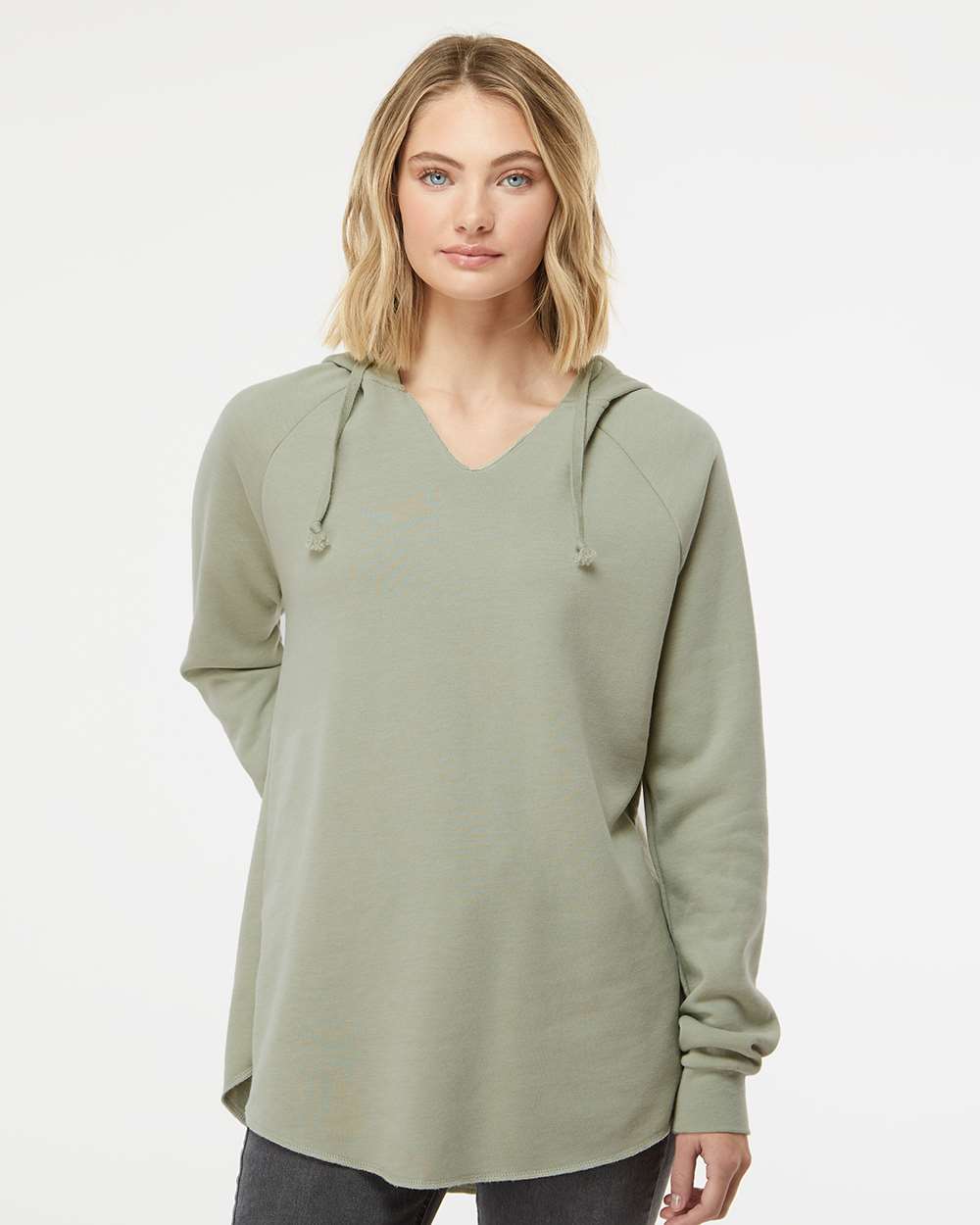 Pine Ridge Logo Wave Wash Vneck Hooded Sweatshirt — Floorboard Findings Boutique