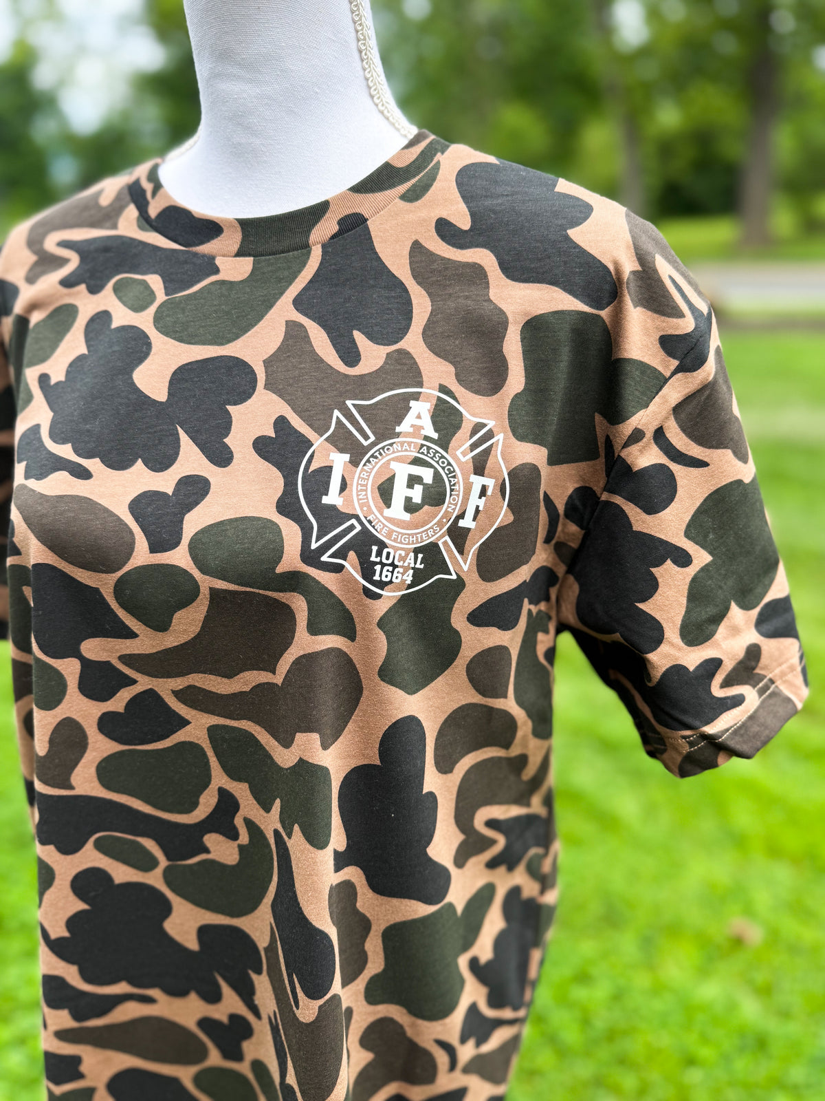 Duck Camo IAFF 1664 Short/Longsleeve Tee