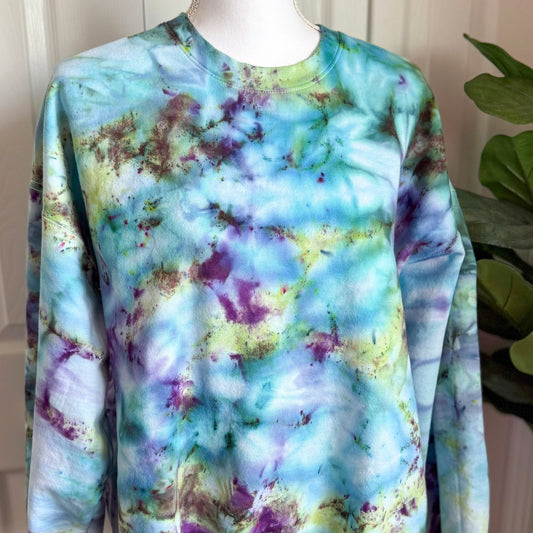 Mermaid Ice Dye Hoodie or Crew