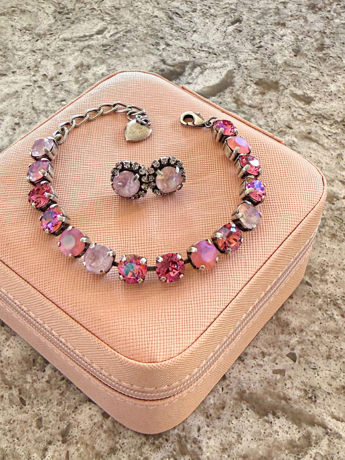 Soft Rose Ignite Cluster Swarovski Stud Earrings
