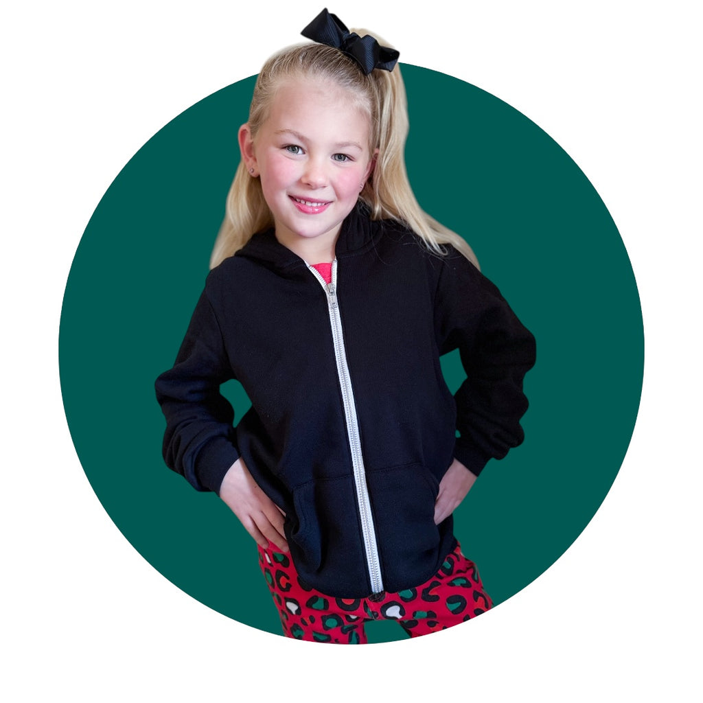 Toddler & Youth Black Casual Zip Tee — Floorboard Findings Boutique