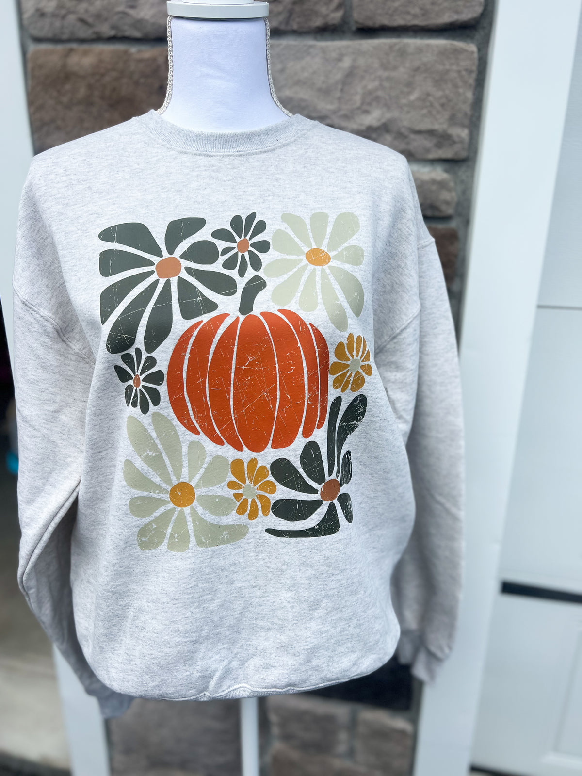 Floral Pumpkin Crewneck — Floorboard Findings Boutique