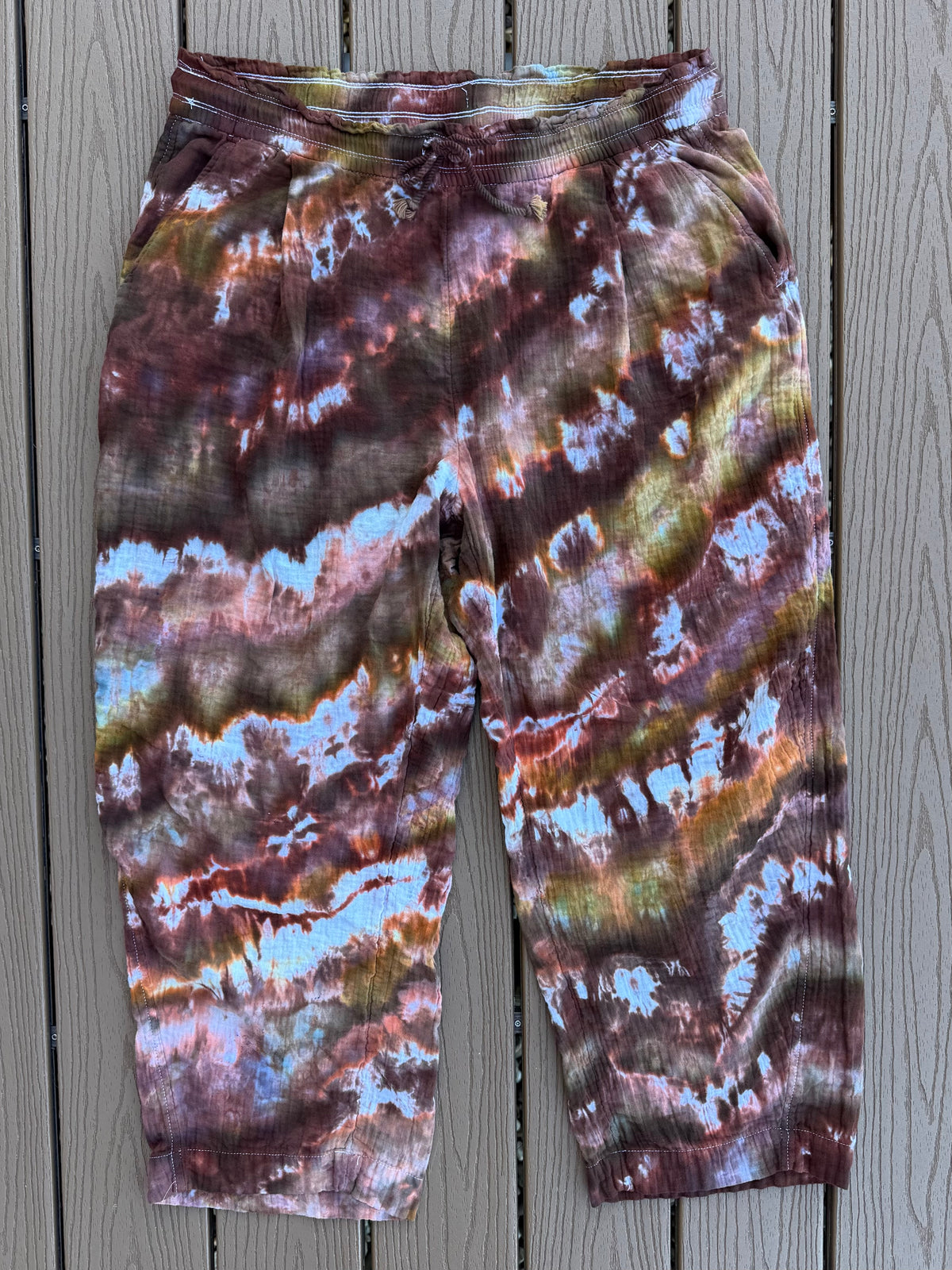 Earthstone Geode Gauze Ankle Pants – Size XL