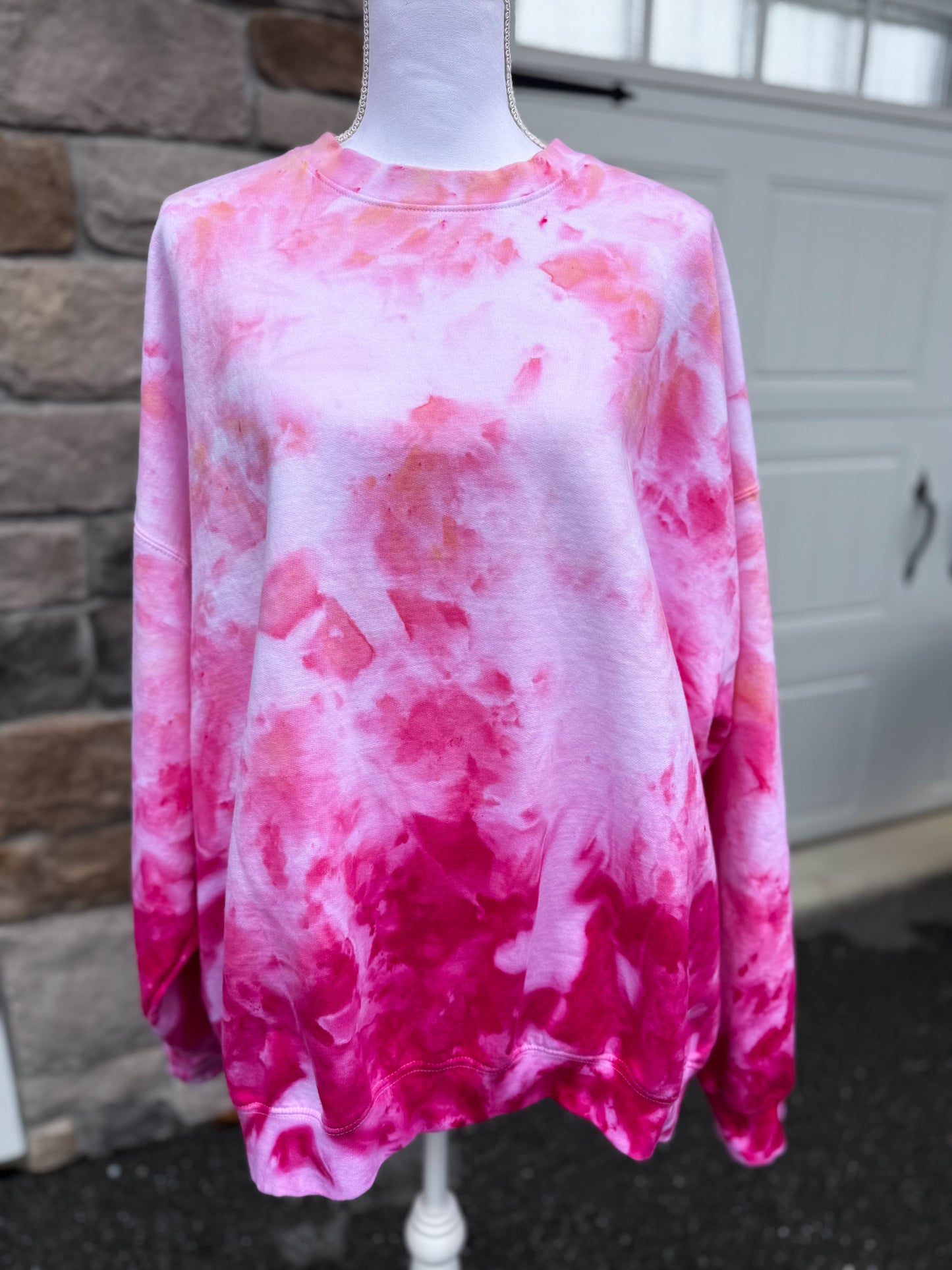 3X Pink Ombre Crewneck Sweatshirt