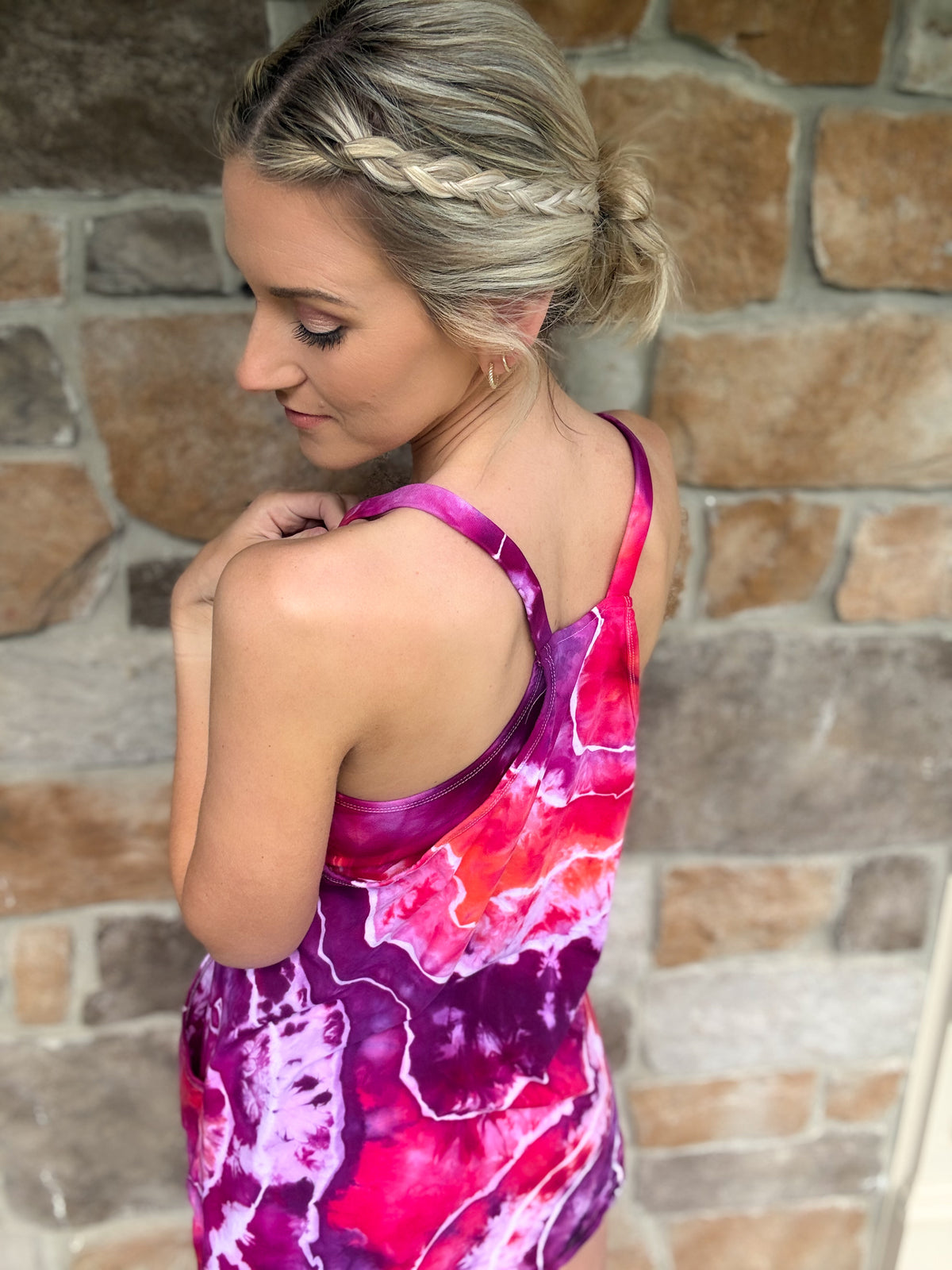 Geode Ice Dyed Romper Dress Size Small (2-4)