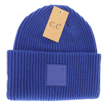 Load image into Gallery viewer, C.C Solid Ribbed Rubber Patch Beanies