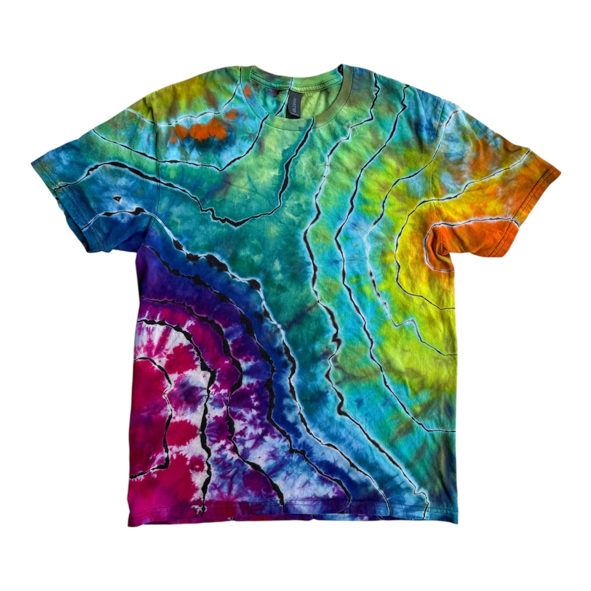Geode Reverse Dye Ice Dye Tee Size Medium