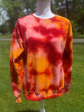 Red & Golden Yellow Ice Dye Tee, Crewneck, or Hoodie