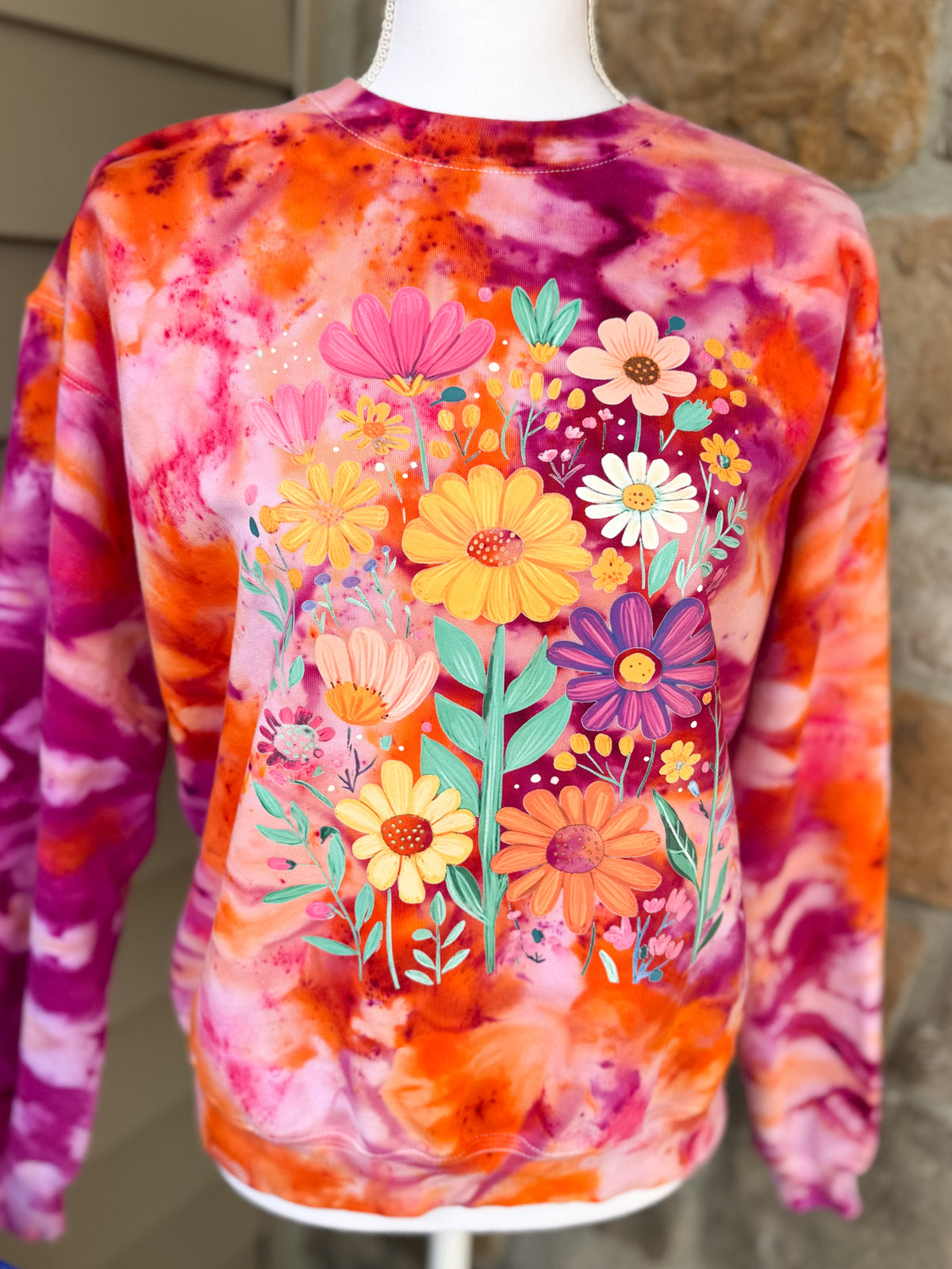 Wildflower Blooms Crewneck Sweatshirt, alternate view 2