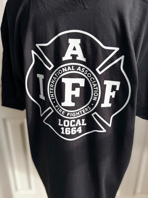 Black & White IAFF 1664 Tee — Floorboard Findings Boutique