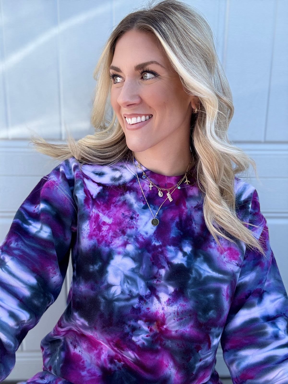 Magenta Nightfall Ice Dye Crewneck — Floorboard Findings Boutique