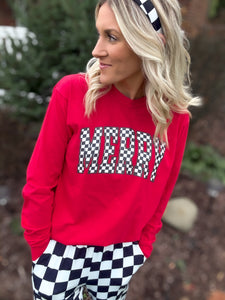 Checkered Merry Red