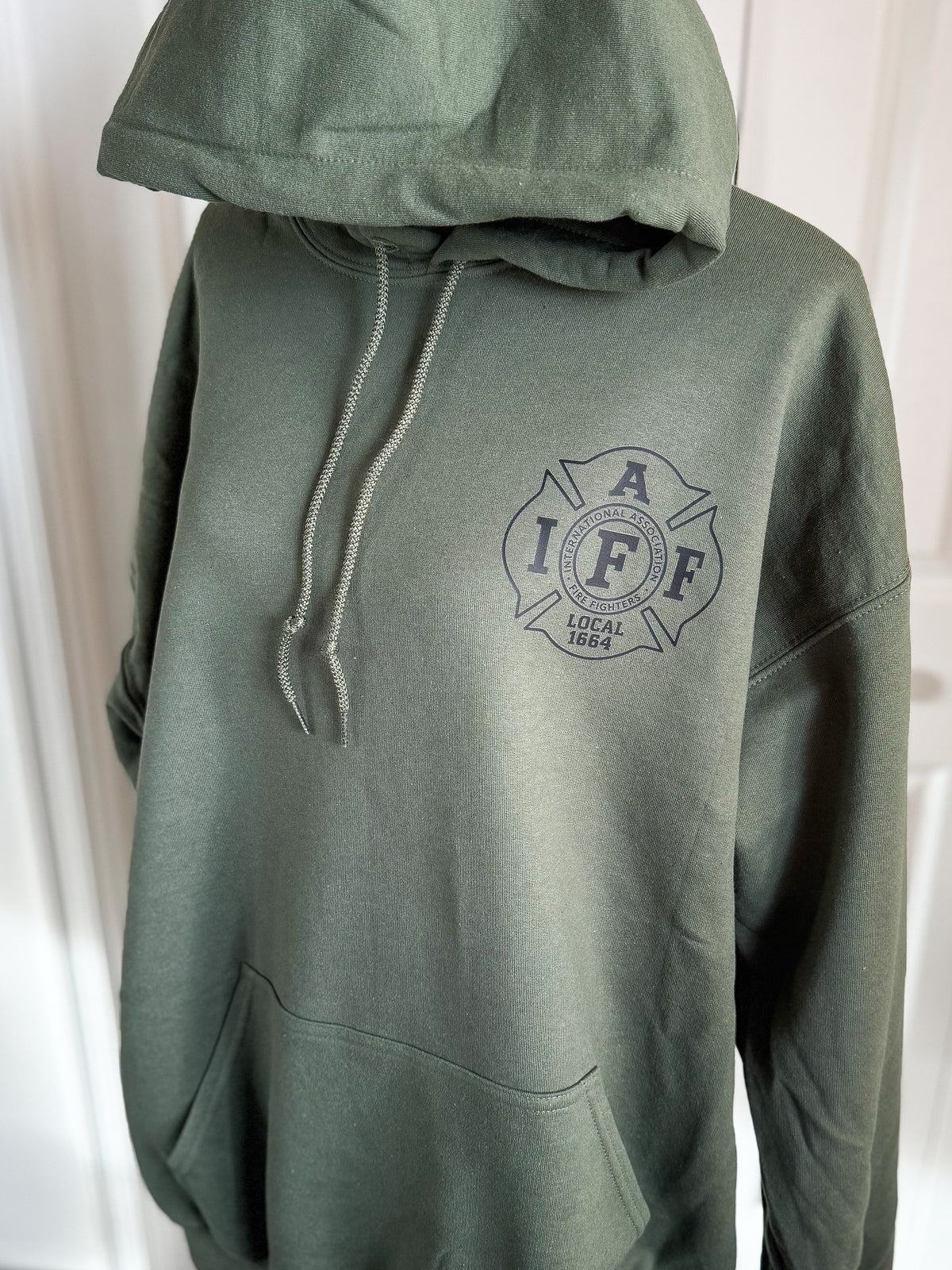 Military Green & Black IAFF 1664 Tee — Floorboard Findings Boutique