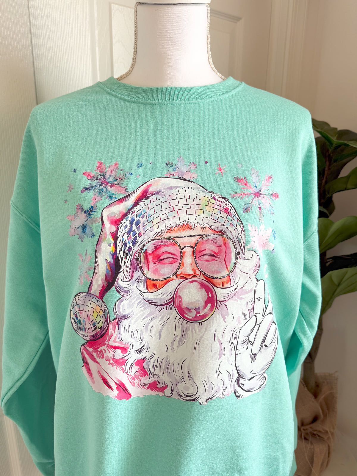 Bubblegum Santa Tee — Floorboard Findings Boutique