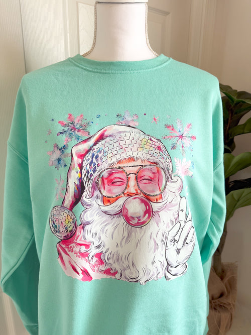 Bubblegum Santa Tee — Floorboard Findings Boutique