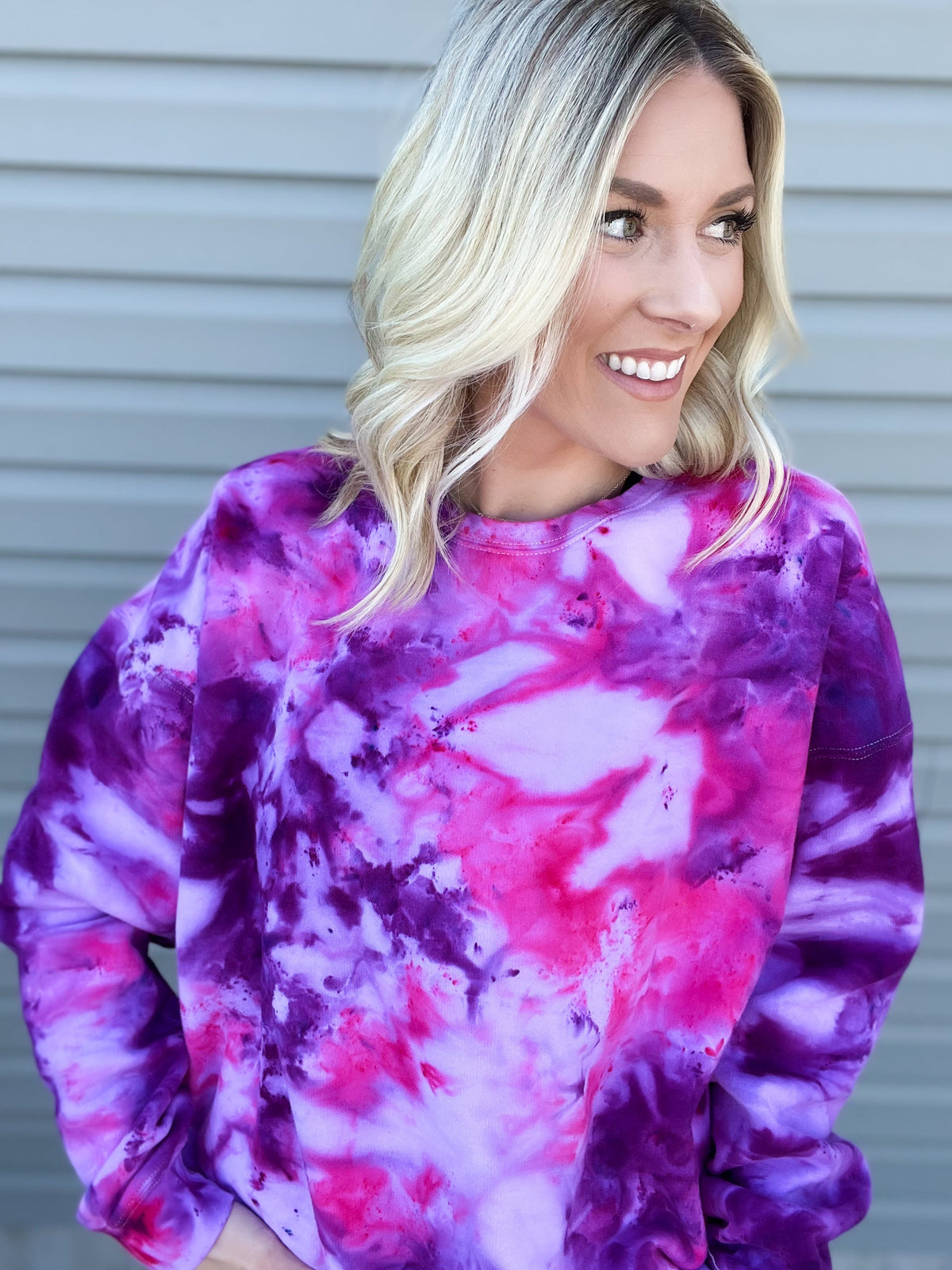 Hot Pink & Grape Ice Dye — Floorboard Findings Boutique