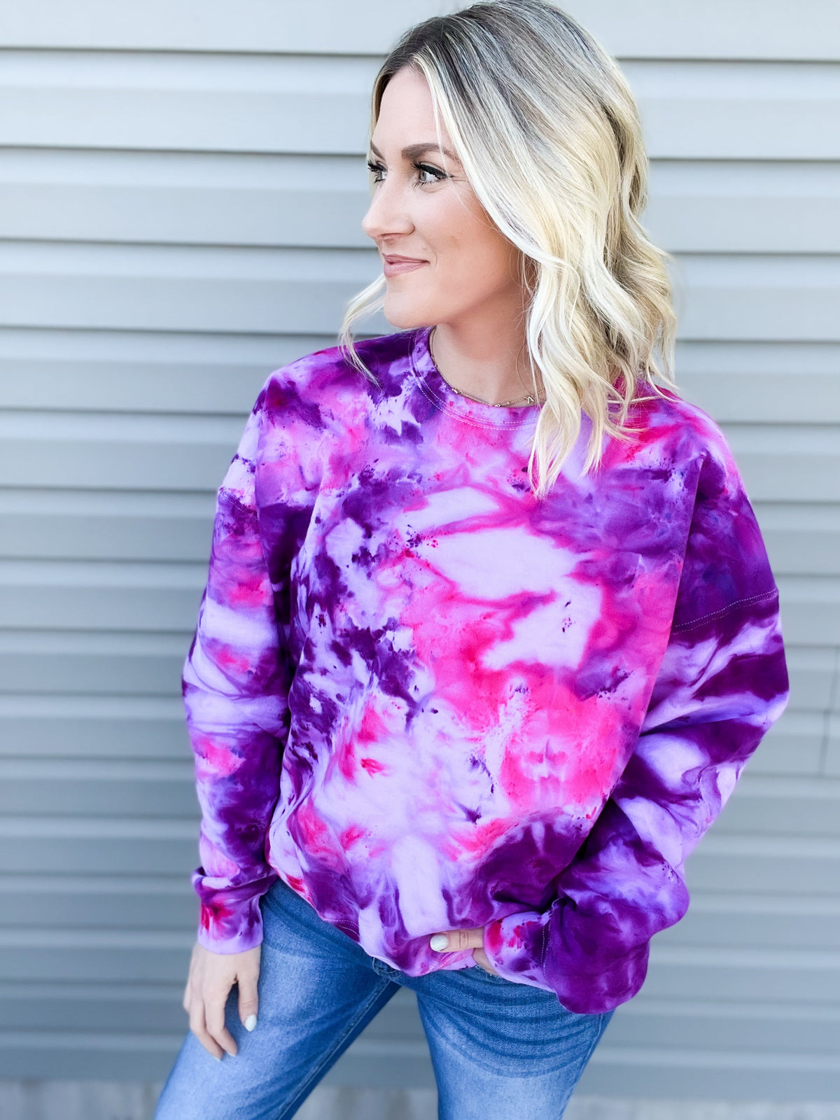 Hot Pink & Grape Ice Dye — Floorboard Findings Boutique