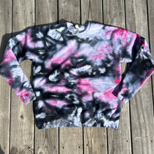 Load image into Gallery viewer, Black and Pink Ice dye Crew PREORDER