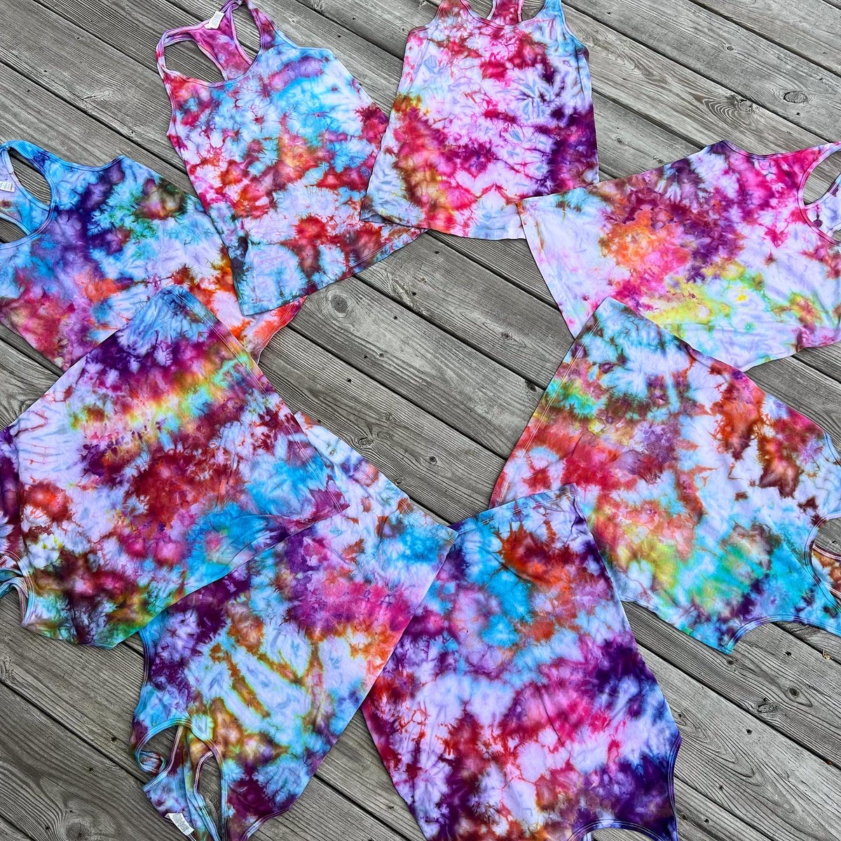 Funfetti Ice Dye Racerback Tank — Floorboard Findings Boutique
