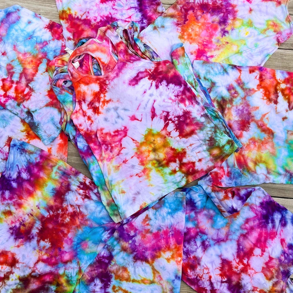 Funfetti Ice Dye Racerback Tank — Floorboard Findings Boutique