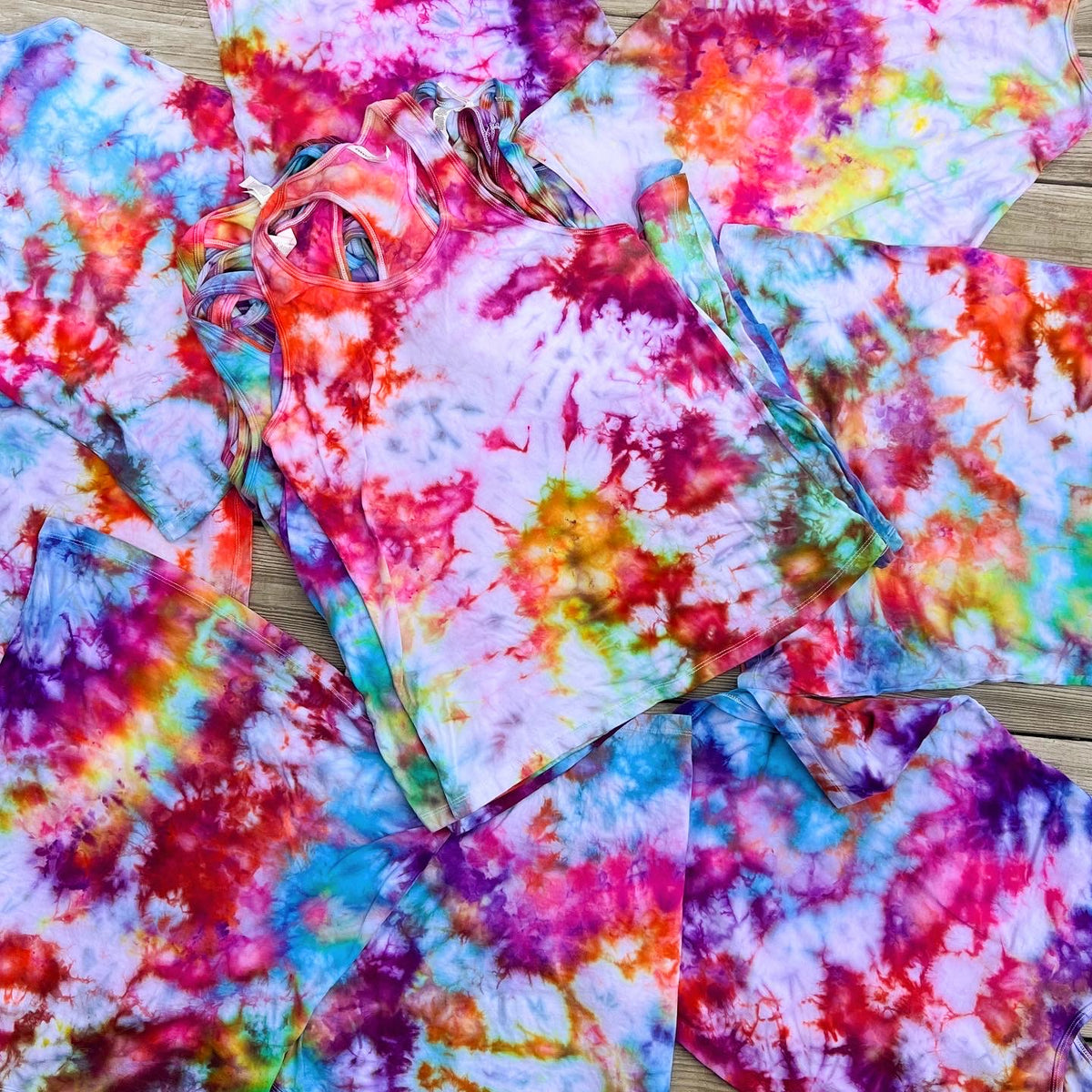 Funfetti Ice Dye Racerback Tank — Floorboard Findings Boutique