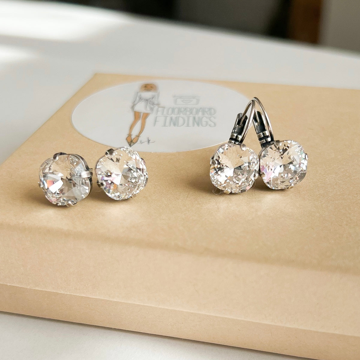 Crystal Clear Earrings — Floorboard Findings Boutique