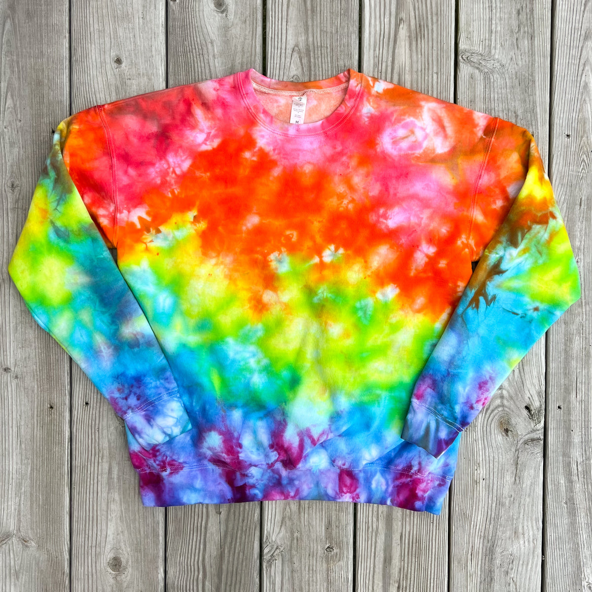 Rainbow Ombre Ice Dye Pullover