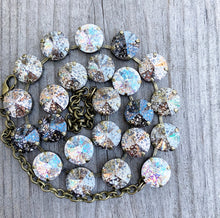Load image into Gallery viewer, Floorboard Findings Swarovski Crystal Rivoli Necklace in “Patina” Collection