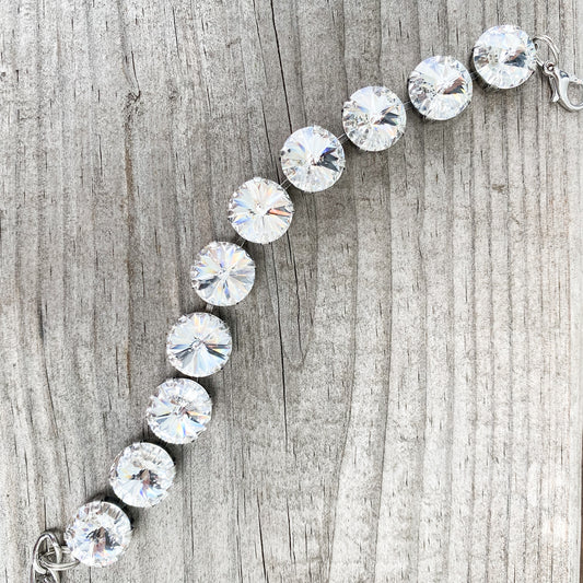 Floorboard Findings Swarovski Crystal Rivoli Bracelet in Crystal
