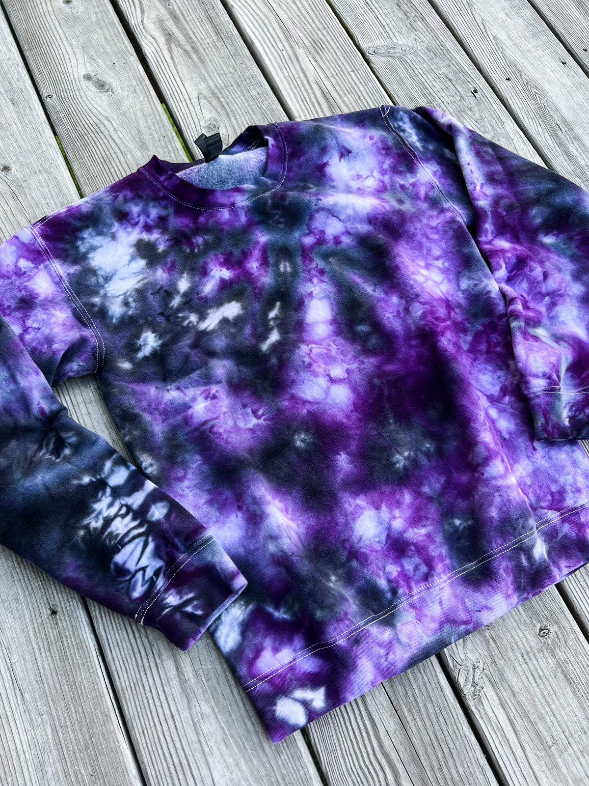 Purple & Black Ice Dye Pullover or Hoodie