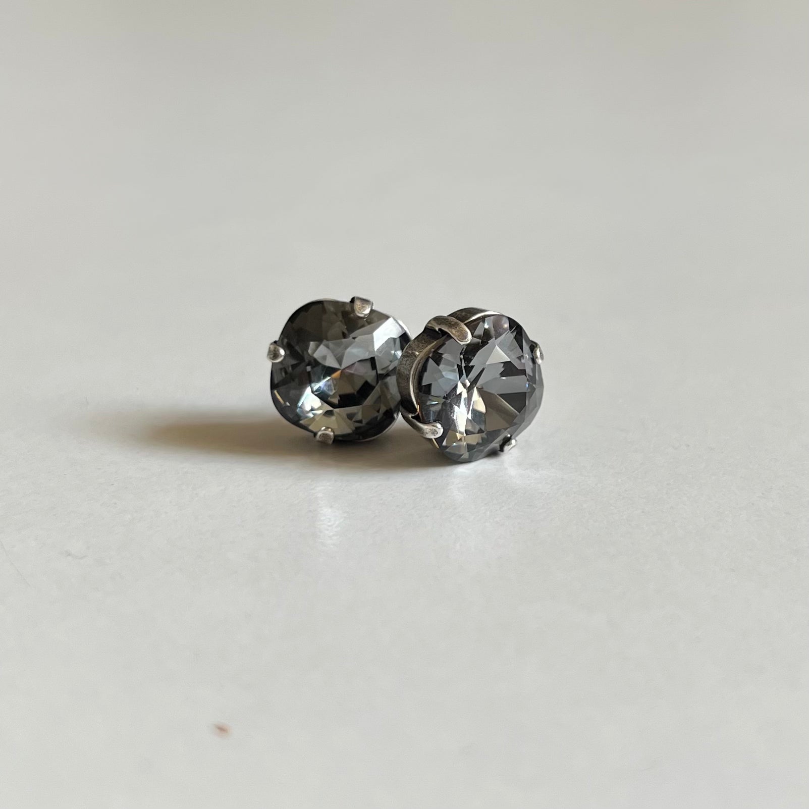 Silver Night Cushion Cut Earrings 10mm, alternate view 3