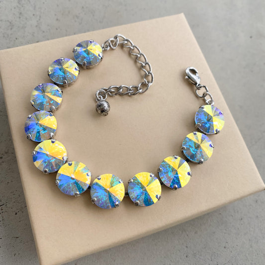 Floorboard Findings Swarovski Crystal Bracelet in Ab Crystal
