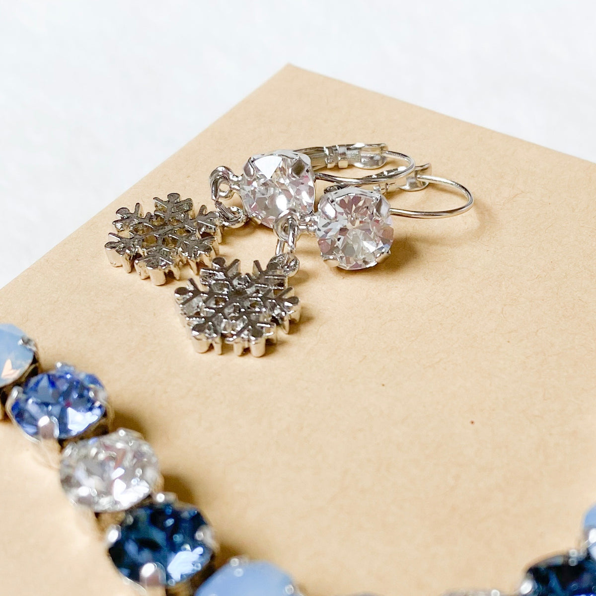 Floorboard Findings Swarovski Crystal Snowflake Drops — Floorboard Findings Boutique