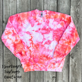 Peach & Hot Pink Ice Dye Crewneck