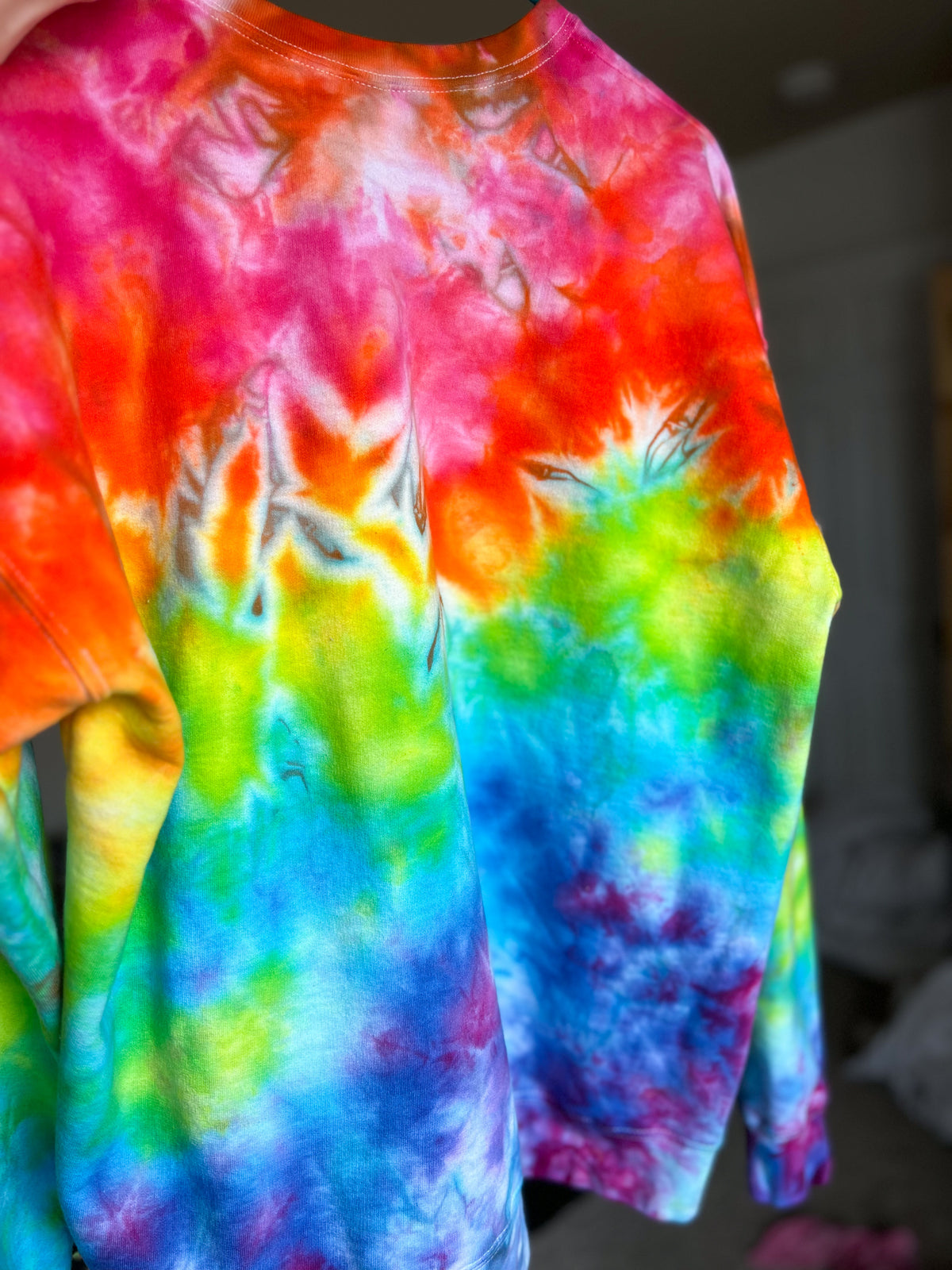 Rainbow Ombre Ice Dye Pullover, alternate view 2