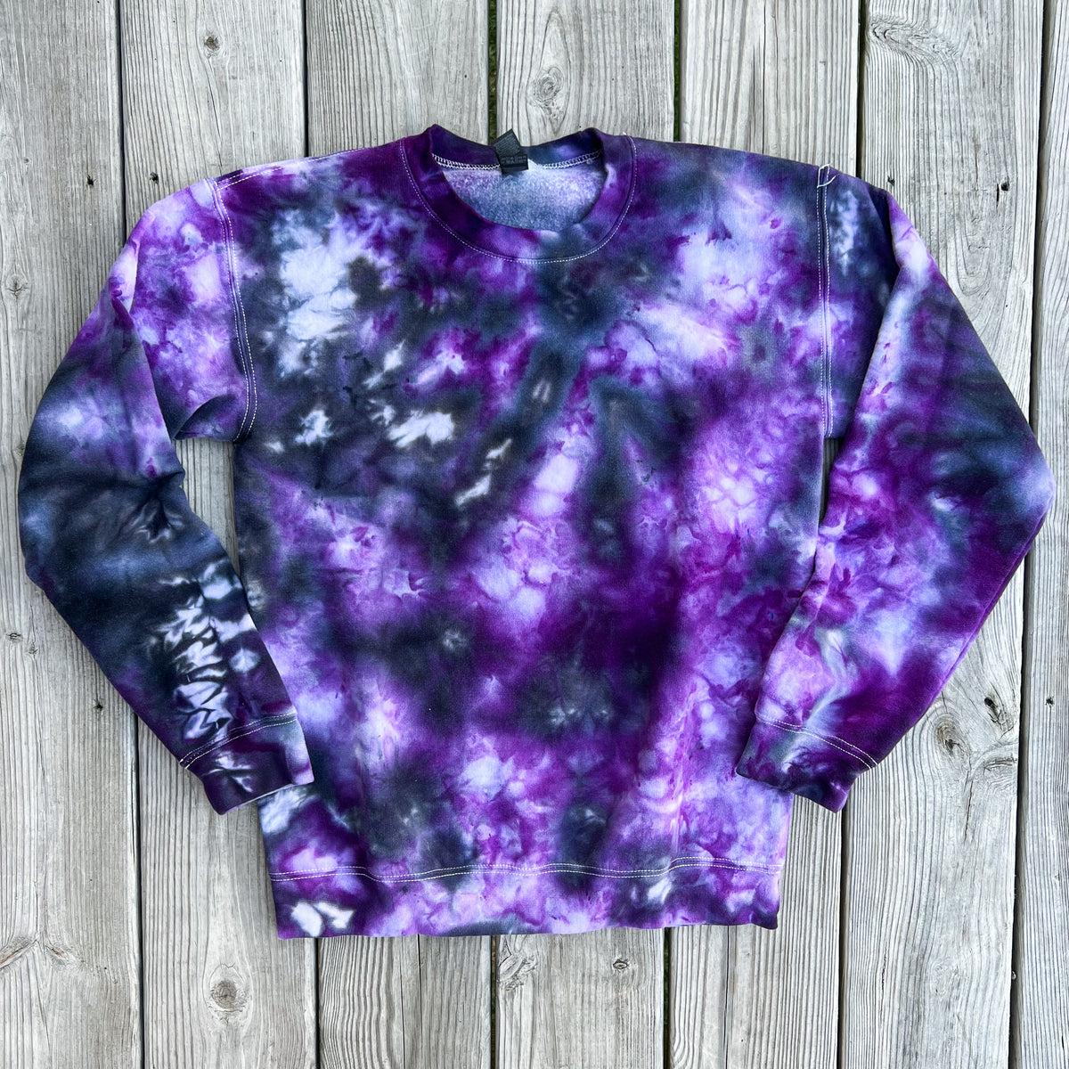 Purple & Black Ice Dye Pullover or Hoodie