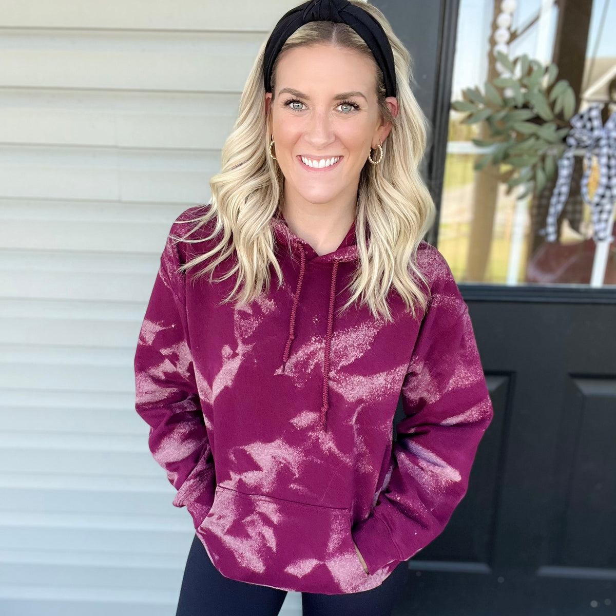 Maroon Fleece Lined Hoodie — Floorboard Findings Boutique